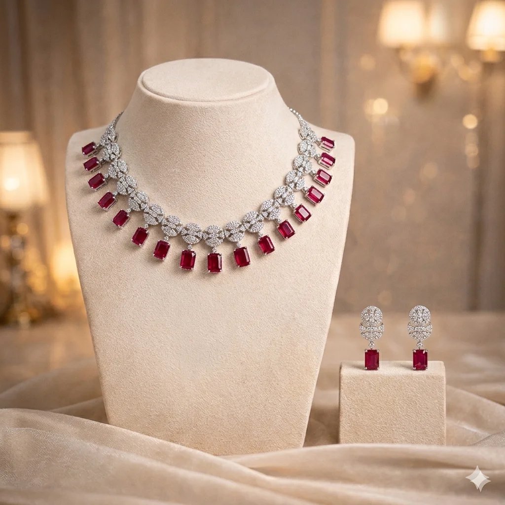 Scarlet Royale Drop Necklace