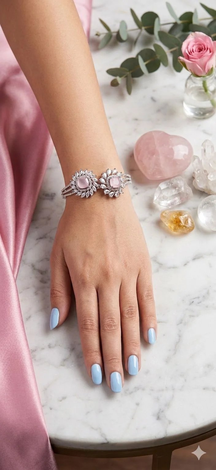 The 'Double Tap' Pink Halo Bracelet