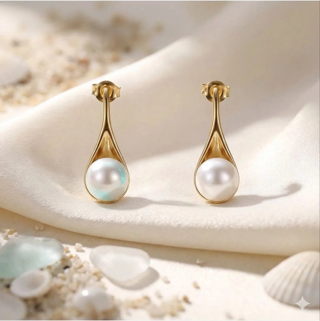 Elegant Pearl Drop Earrings