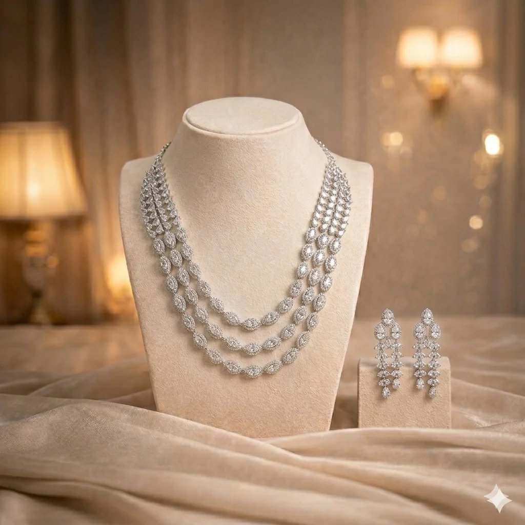 Cluster Layered Necklace Set